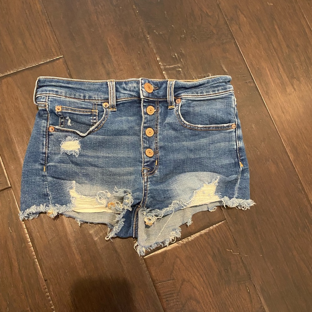 American Eagle Super Stretch Jean Shorts Size: 6